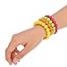 Shappy 4 Pieces Neon Bead Necklace and 4 Pieces Neon Bead Bracelet for 80s Party Dress Accessories
