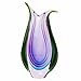 Luxury Lane Hand Blown Galaxy Sommerso Art Glass Vase for Decor 11 inch Tall Centerpiece Table Decoration