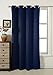 Sleep Well Blackout Curtains Toxic Free Energy Smart Thermal Insulated,52 W X 84 L Inch,Grommet Top,Set Of 2 Panels Navy Curtains
