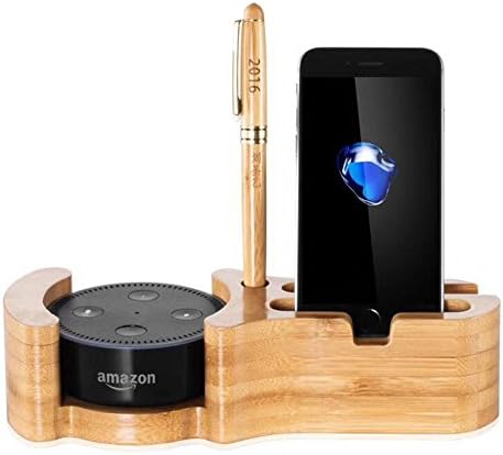 Echo Dot Stand, MORTREE Universal Bamboo Wooden Holder Stand Case For Echo and Echo Dot 2nd and Pen&amp;Card$Cell Phone,Beautifully Designed Gift For Any Echo Owner
