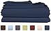 Cal King Sheets Set 6 Piece - Includes 4 Pillowcases - Bed Sheets Cal King Size - Soft Hotel Luxury Bedding - Cooling, Comfy & Breathable - 1 Flat, 1 Fitted & 4 Pillowcases w/ Deep Pockets - Navy Blue
