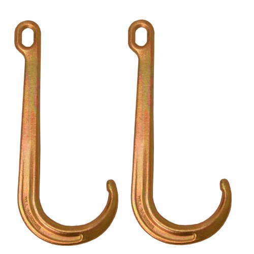 2 15" Heavy Duty J Hooks Towing, Wrecker, Roll Back Car Carrier Hooks Automotive