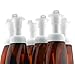 Cornucopia Brands Amber Foaming Soap Pump Dispensers (6-Pack); 250ml/8.5-Ounce Plastic Bottles with Foaming Liquid Soap Pumps