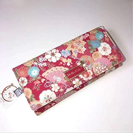 Amazon Co Jp キティ ハローキティ 和柄 長財布 財布 赤 かぶせ付き ホビー 通販
