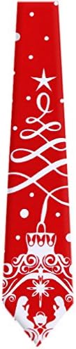 X-23 - Christmas Pattern Mens Neck Tie Red White