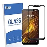 [2-Pack]Jbao Direct Xiaomi Pocophone F1 Screen Protector, 9H Hardness [Scratch Resistant][Anti-Fingerprint] [Bubble Free][Ultra Thin][Full Screen Coverage]Tempered Glass for Xiaomi Pocophone F1(Black)