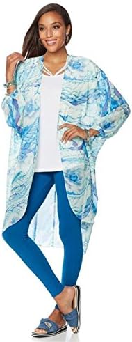 Wendy Williams Printed Lightweight Topper Watercolor Print 2X/3X New 537-322