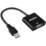 USB to VGA Adapter, USB 3.0/2.0 to VGA Adapter Multi-display Video Converter- PC Laptop Windows 10/8/7/XP,No CD Driver Needed(Black)