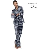 Hanes mens Flannel Pajamas Taupe Plaid (0140/0140X)