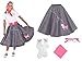 Hip Hop 50's Shop 1950s Adult 4 Piece Poodle Skirt Costume Outfit for Women with Accessories (glasses, socks, scarf) (XLarge/XXLarge, Gray)