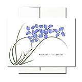 Sympathy Cards: Violets - Box of 30 Blank Note Cards and 32 Env Made in USA by CroninCards