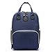 HaloVa Diaper Bag, Baby Nappy Changing Backpack, Mommy Maternity Daddy Travel Shoulders Backpack, with Thermal Insulated Bottle Pockets, Wet Cloth Pouch and Stroller Hanging Hooks, Dark Blue