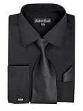 4 Piece Set-Men's Dress Shirt,Tie,Hanky,and Cufflinks - Many Colors