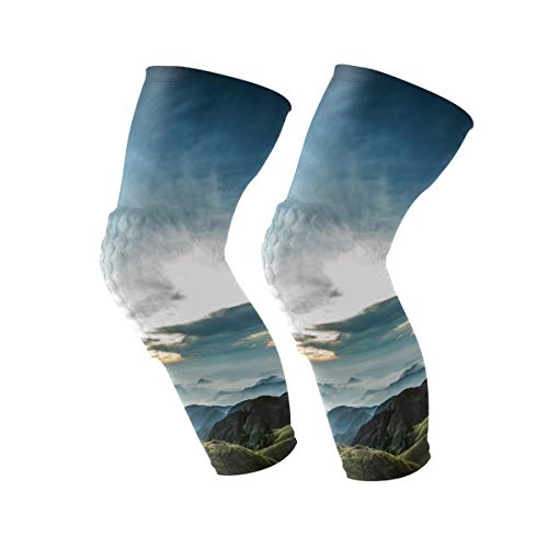 LORVIES Lanscape Knee Brace, Knee Compression Sleeves Support for Running, Arthritis, Meniscus Tear, Sports, Joint Pain Relief and Injury Recovery - Thumbnail 5