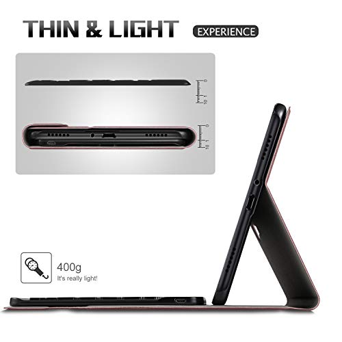 IVSO Samsung Galaxy Tab S4 10.5 Case with Keyboard - Wireless Keyboard Front Prop Stand Case for Samsung Galaxy Tab S4 SM-T830 Wi-Fi & SM-T835 4G LTE 10.5-inch 2018 Release Tablet (Rosegold)
