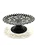 Plastic Clear Cupcake Cake Food Stand Rack Plate and Dome Lid Display Holder (black)