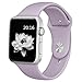 top4cus Apple Watch Band 38mm Soft Silicone Replacement Sport Strap iWatch Band for Apple Watch 38mm Model - Small/Medium - Lavender
