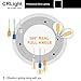 CRLight LED Globe Bulb 6W 3200K Soft White 700LM, 70W Equivalent E12 Candelabra Base Dimmable LED Filament Bulbs, G14(G45) Clear Glass Globe Shape, 360 Degrees Beam Angle, 3 Pack