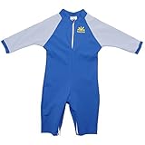 Nozone Fiji Sun Protective Baby Swimsuit in Royal/Titanium, 6-12 months