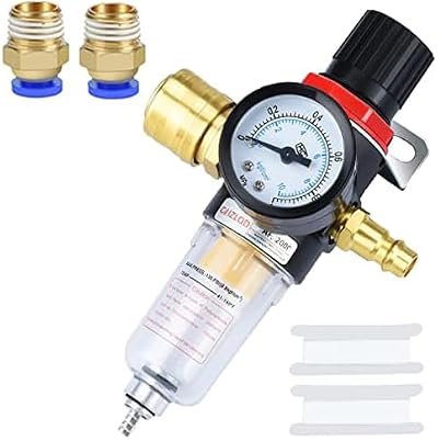 Noosverl Air Regulator Filter with Water Separator 1/4 PT Ports 40μm