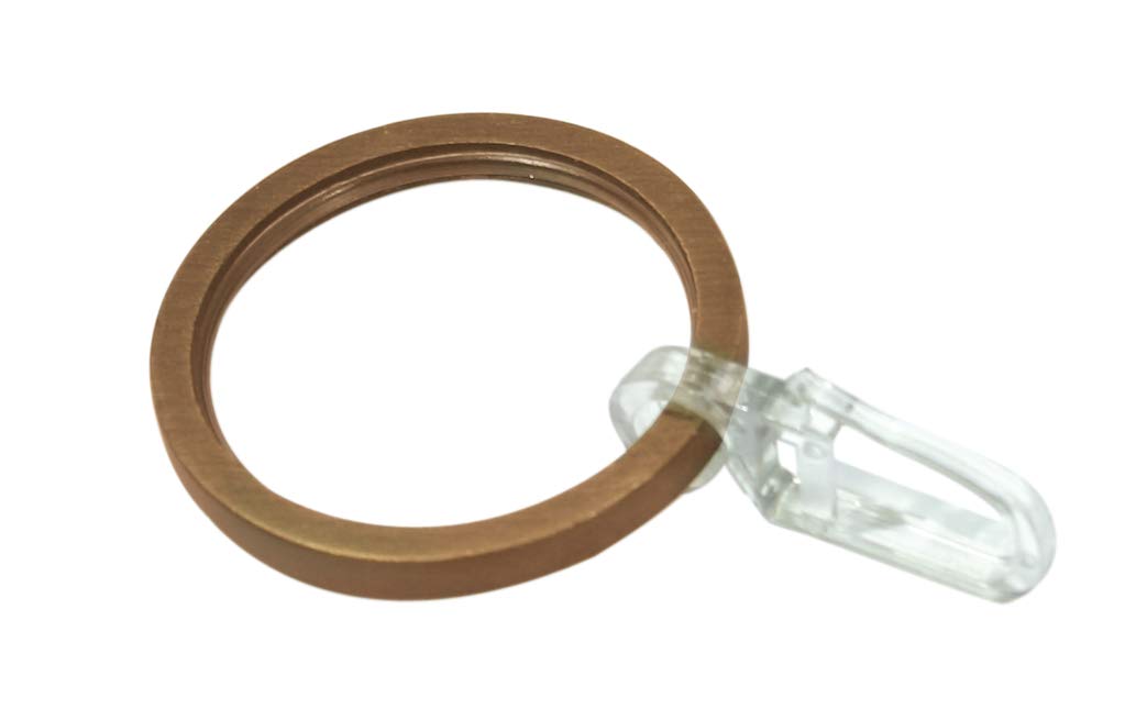 Gardinia Curtain Rings with Sliding Insert, Metal, Bronze, Alloy Steel, Nicht Zutreffend