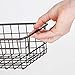 mDesign Shallow Metal Wire Basket for Storage Pantry - Kitchen Organization Basket with Handles - Bin Basket for Organizing Cabinets or Countertop - Concerto Collection - Bronze