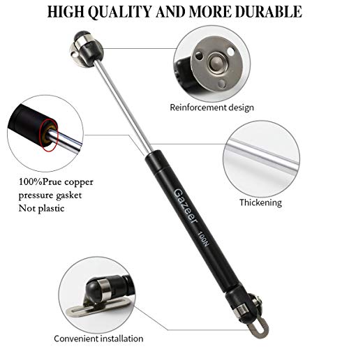 Gazeer 6 Pcs 100N/22.5lb Gas Struts 10inch Struts