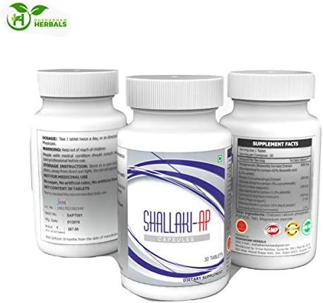 OUSHADHAM HERBALS Shallaki AP, For Joint Pain, Rheumatoid Arthritis and Osteoarthritis (30 Caps in 1 Pack) (1)