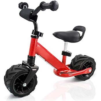 Costzon Kids Balance Bike No Pedal Bicycle With Protective Bumper Sticker Adjustable Handlebar Seat Wide Pu Tire Beach Outdoor Cycling Training #velo #balance #bike