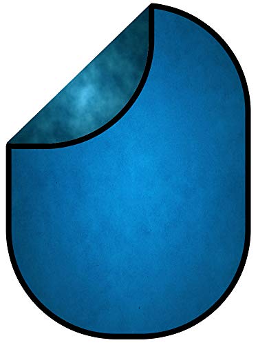 Kate 5x6.5ft(1.5x2m) Double-Sided Backdrop Twist Flex Blue Texture Bright Blue Collapsible Backgrounds Double Sided Photography Backdrop