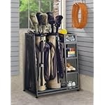 Suncast-Golf-Organizer-Heavy-Metal-with-Complete-Storage-For-Two-Golf-Bags