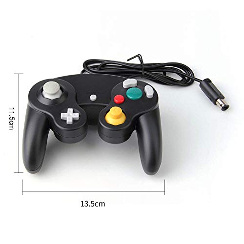 1.5m/4.9ft Gamecube Controller, NGC Classic Wired Controller Compatible with Nintendo Gamecube Wii Wii U Video Game Console -2pcs(Black)
