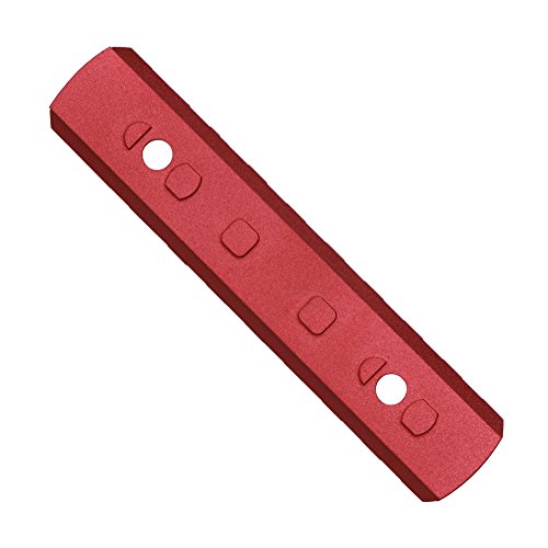 TuFok Low Profile Keymod Rail Section Aluminum (9-Slot RED)