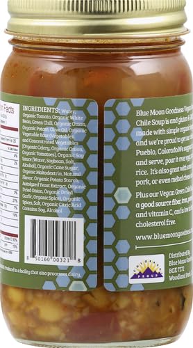 BLUE MOON GOODNESS, SOUP VEGAN GREEN CHILI, 16 OUNCE