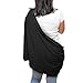 Breastfeeding Cover Infinity Scarf - Nursing Cover Converts to Multi-Use Baby Car Seat Canopy, Stroller Cover, High Chair and Shopping Cart Liner - Black