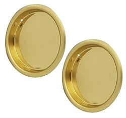 QCAA Solid Brass Finger Pull, 2-1/8", Polish