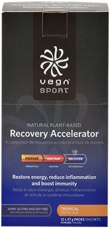 Vega Sport Recovery Accelerator , Tropical Flavour , 3 Boxes , 36 Packets