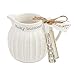 Mud Pie Syrup Pitcher & Pancake Tong Set, White
