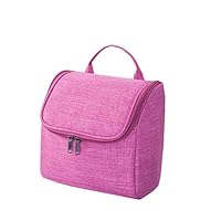 NUGJHJT Oxford Cloth Toiletry Bag Hook Portable Travel Cosmetic Bag Large Capacity Unisex,Red