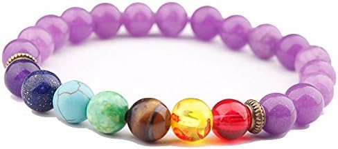 Vitality Extracts 7 Chakra Lava Stone Diffuser Bracelet - Meditation, grounding, Healing, Genuine Stones, Natural, Essential Oils, self Confidence, Holistic, Aromatherapy