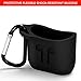 Apple AirPods Case,GEOTEL Premium Silicone & Protective AirPods Case Cover with Carabiner and Open Bottom for Charging (Black)