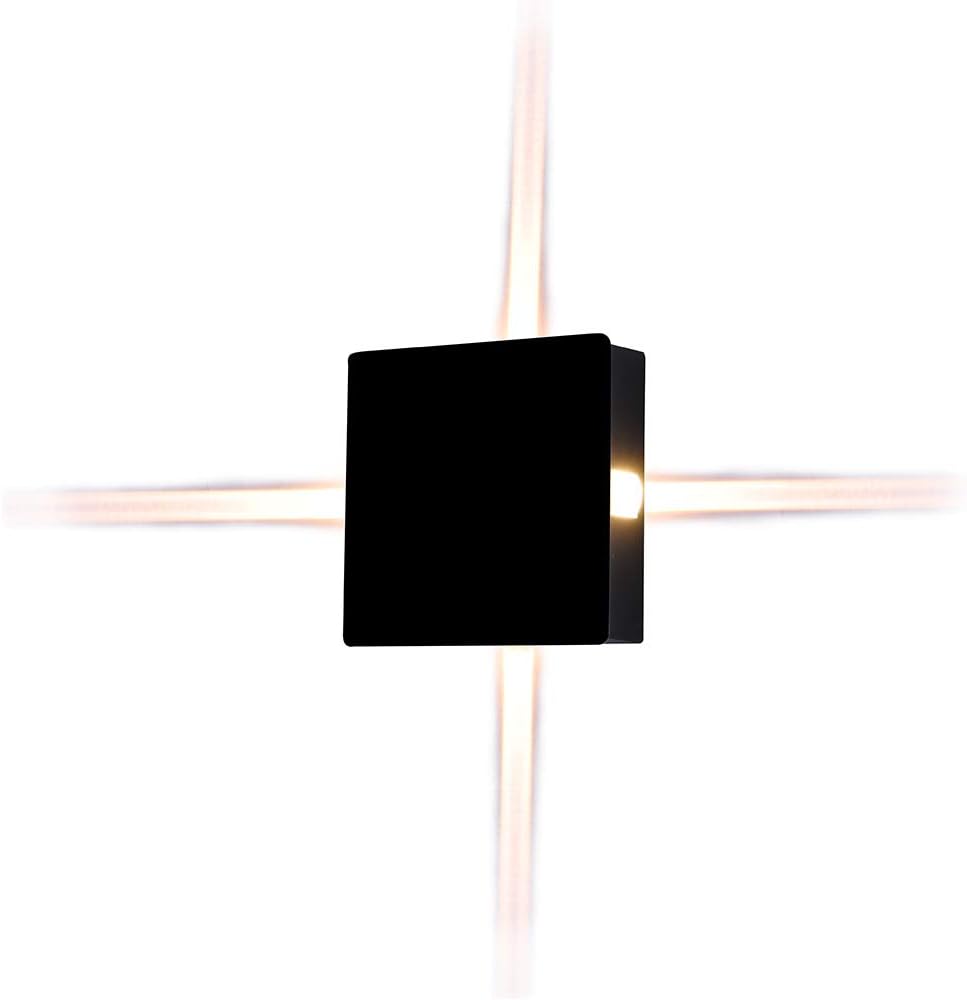 V-TAC 4W Outdoor LED Light-IP65 Waterproof Square Lamp, Black Die-Casting Aluminum Body