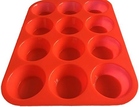 Comlon Silicone Muffin Pan, Bakeware, Red