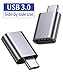 JSAUX USB Type C Male to USB A 3.0 Female Adapter 2-Pack, [Side-by-Side Use] Thunderbolt 3 Adapter Compatible with MacBook Pro 2018/2017, MacBook Air 2018,Dell XPS, Galaxy S10 S9 S8 Note 9,Pixel(Grey) primary