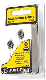 Just Plug Woodland Scenics O scale Wall Mount Lights Entry