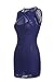 ZKESS Women's Club Party Lace Party Club Bodycon Dress Small Size Royal Blue 1
