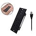 Desktop Power Grommet Desk Power Strip Outlet 2-Socket and 2-USB with 9.85 FT Power Cord Flat Design (Black)