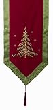 Grasslands Road Deck the Halls Tablerunner, 72-Inch, Red