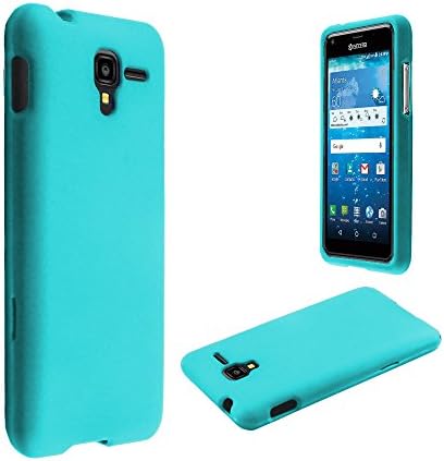 Hard Case Slim Fit Back Cover w/ Rubberized Coating +lcd screen protector case for Kyocera Hydro View/C6742 (Teal)
