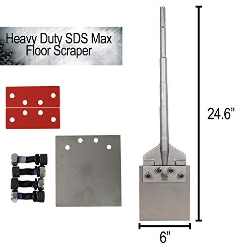 KelbertSDS Max Floor Scraper Tool Heavy Duty 6 Inch Wide Tile